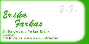 erika farkas business card